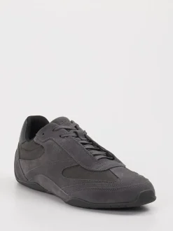 Boss – Sneaker aus Velour und Textil in Grau
