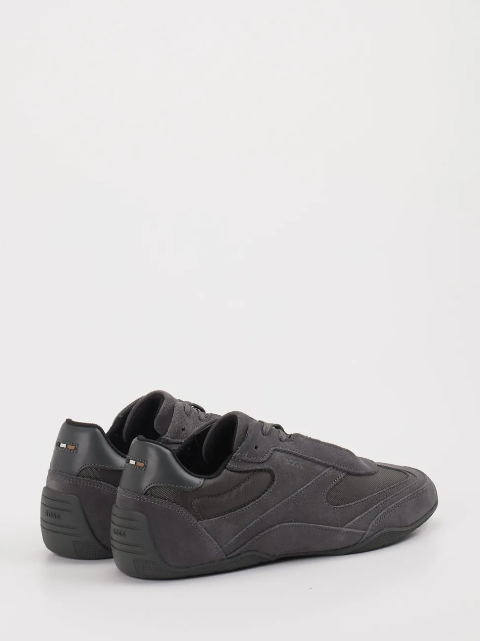 Boss – Sneaker aus Velour und Textil in Grau