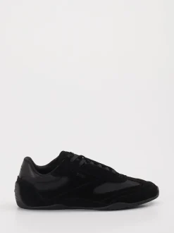 Boss – Sneaker aus Velour und Mesh Schwarz
