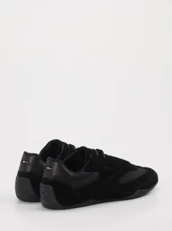 Boss – Sneaker aus Velour und Mesh Schwarz