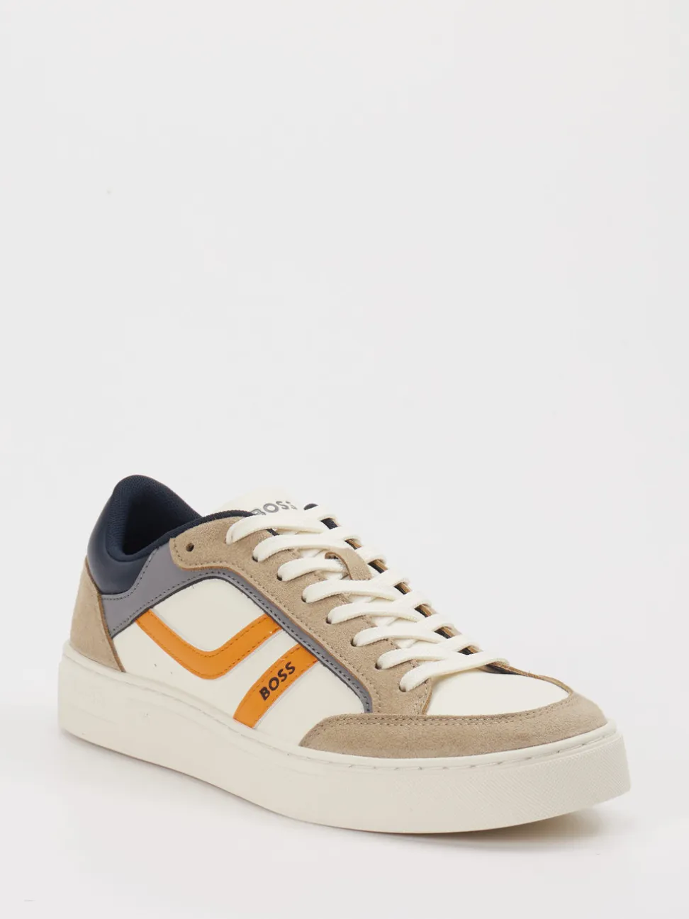 Boss – Sneaker aus Velour/Leder im Color-Blocking