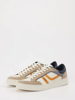 Boss – Sneaker aus Velour/Leder im Color-Blocking