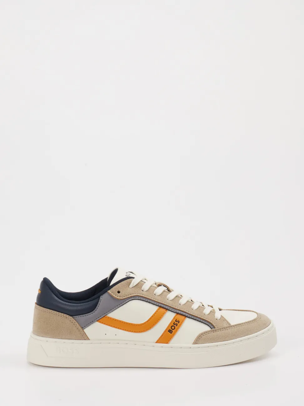 Boss – Sneaker aus Velour/Leder im Color-Blocking