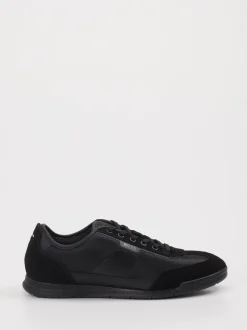Boss – Sneaker aus Veloursleder und Textil schwarz