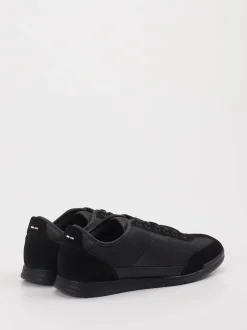Boss – Sneaker aus Veloursleder und Textil schwarz