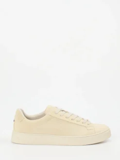 Boss – Sneaker aus Veloursleder beige