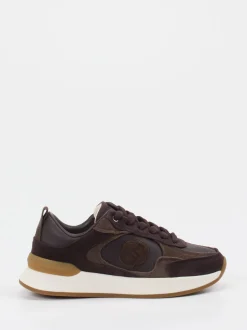 Boss – Sneaker aus Veloursleder dunkelbraun