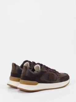 Boss – Sneaker aus Veloursleder dunkelbraun