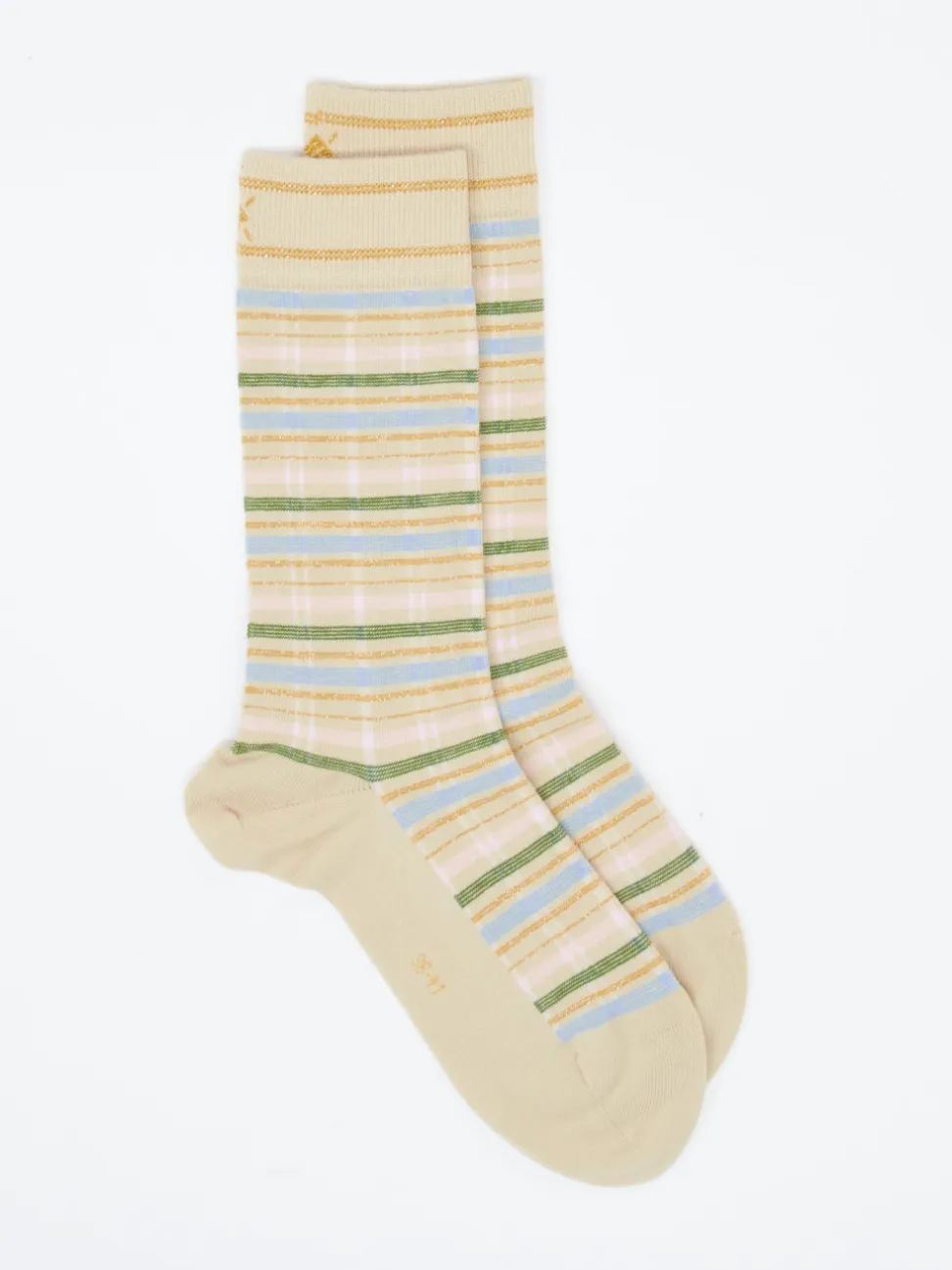 Burlington – Crew Socken aus Textil mit Pastellstreifen