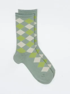 Burlington – Crew-Socken aus Baumwolle mit Argyle