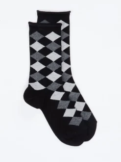 Burlington – Crew-Socken aus Baumwollmix Schwarz