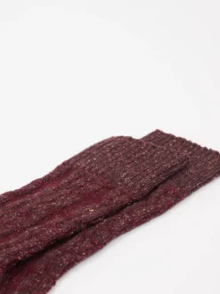 Burlington – Freizeitsocken aus Wolle bordeaux meliert