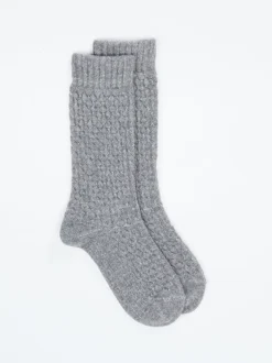 Burlington – Kuschelsocken aus Wolle in Grau