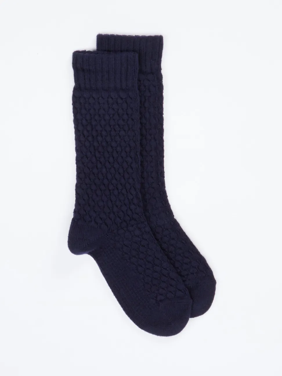Burlington – Stricksocken aus Wolle in Dunkelblau