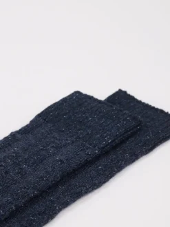 Burlington – Stricksocken aus Wolle in Dunkelblau