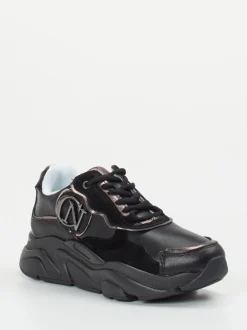 CAFèNOIR – Chunky Sneaker aus Kalbleder schwarz