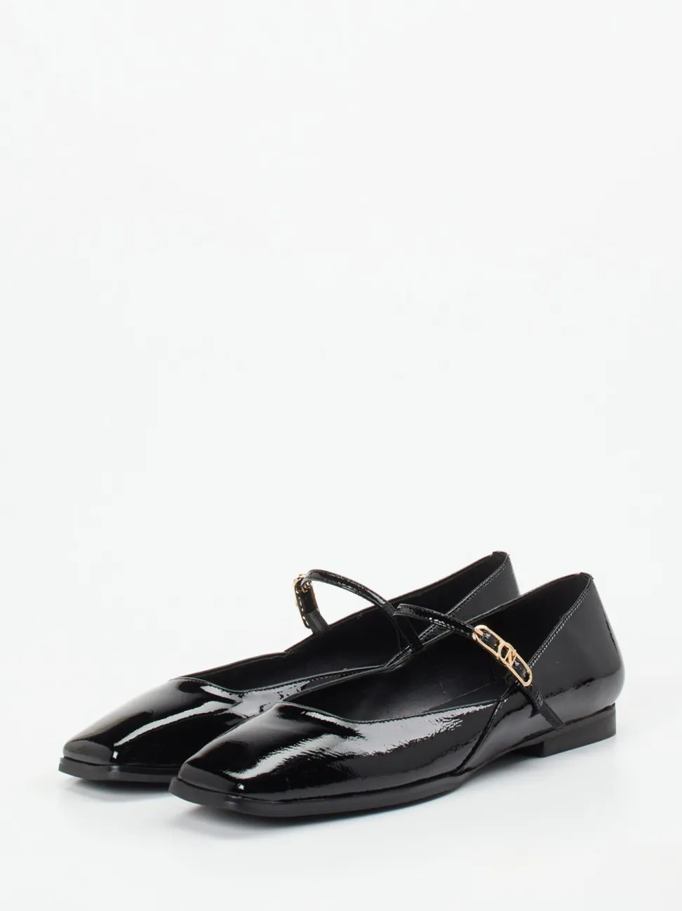 CAFèNOIR – Mary Jane Ballerinas aus Lackleder schwarz