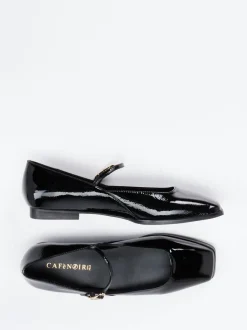 CAFèNOIR – Mary Jane Ballerinas aus Lackleder schwarz