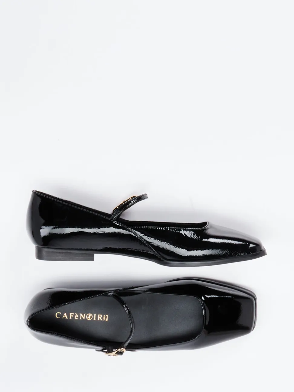 CAFèNOIR – Mary Jane Ballerinas aus Lackleder schwarz