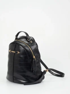 CAFèNOIR – Mini-Rucksack aus Synthetik mit Kroko-Prägung