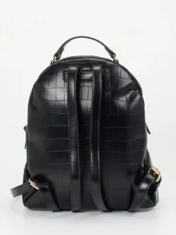 CAFèNOIR – Mini-Rucksack aus Synthetik mit Kroko-Prägung