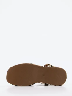 CAFèNOIR – Plateau-Sandale aus geflochtenem Textil