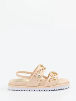 CAFèNOIR – Sandalen aus Kalbleder mit Strass