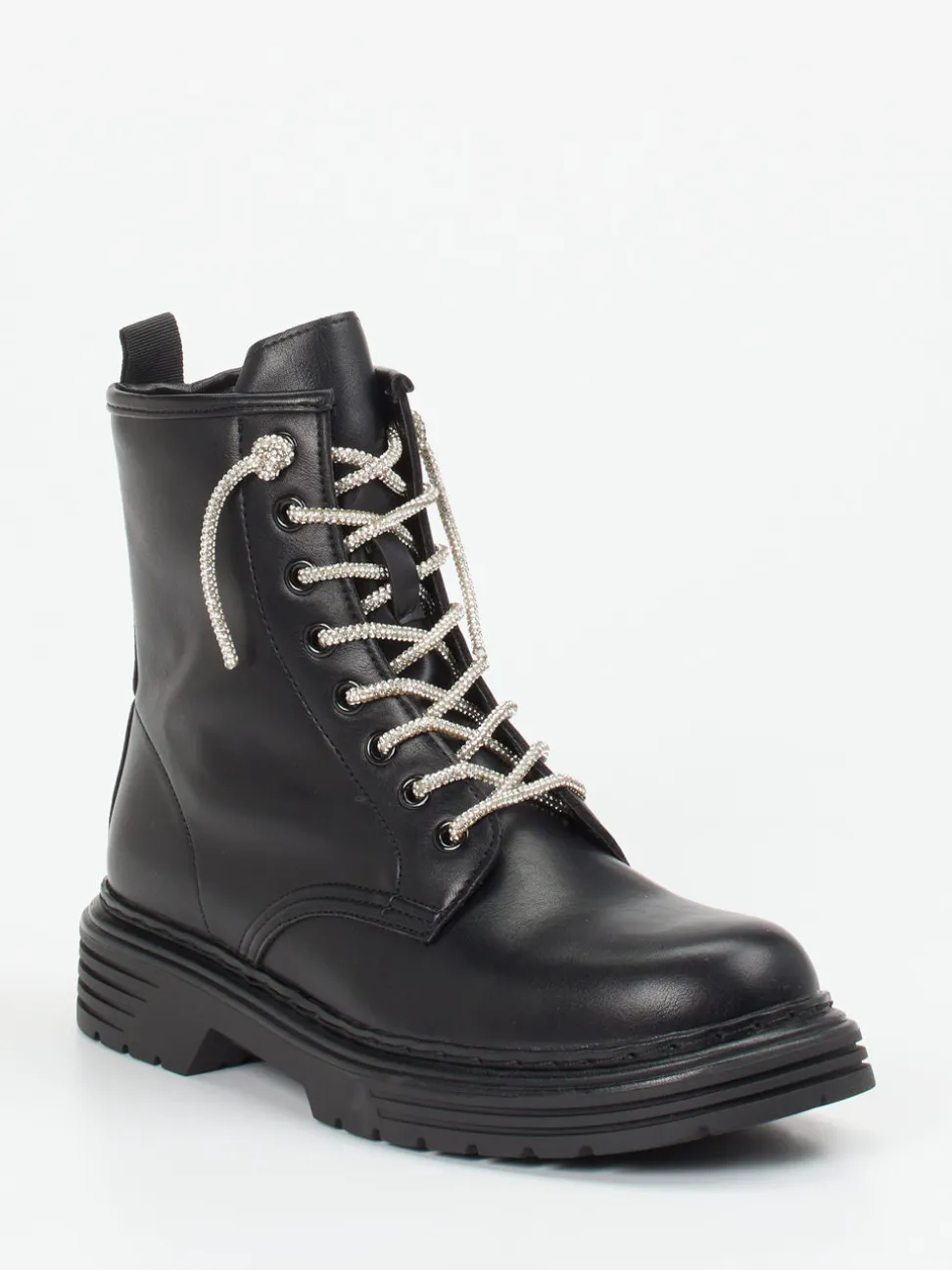 CAFèNOIR – Schnürboots aus Glattleder Schwarz