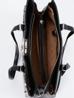 CAFèNOIR – Shopper aus Synthetikleder in Schwarz