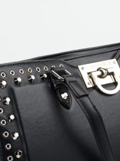CAFèNOIR – Shopper aus Synthetikleder in Schwarz