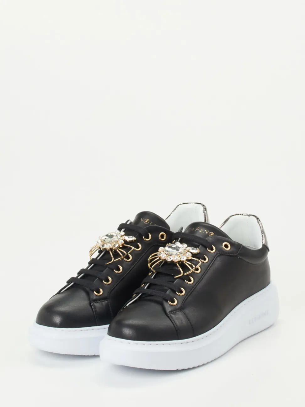 CAFèNOIR – Sneaker aus Lammleder mit Schmuckdetails