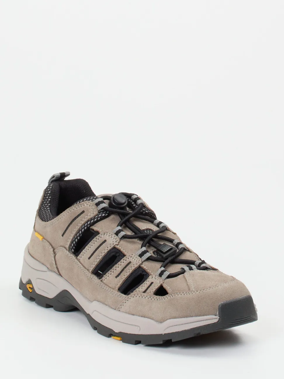 Camel Active – Herrensandale aus Veloursleder grau