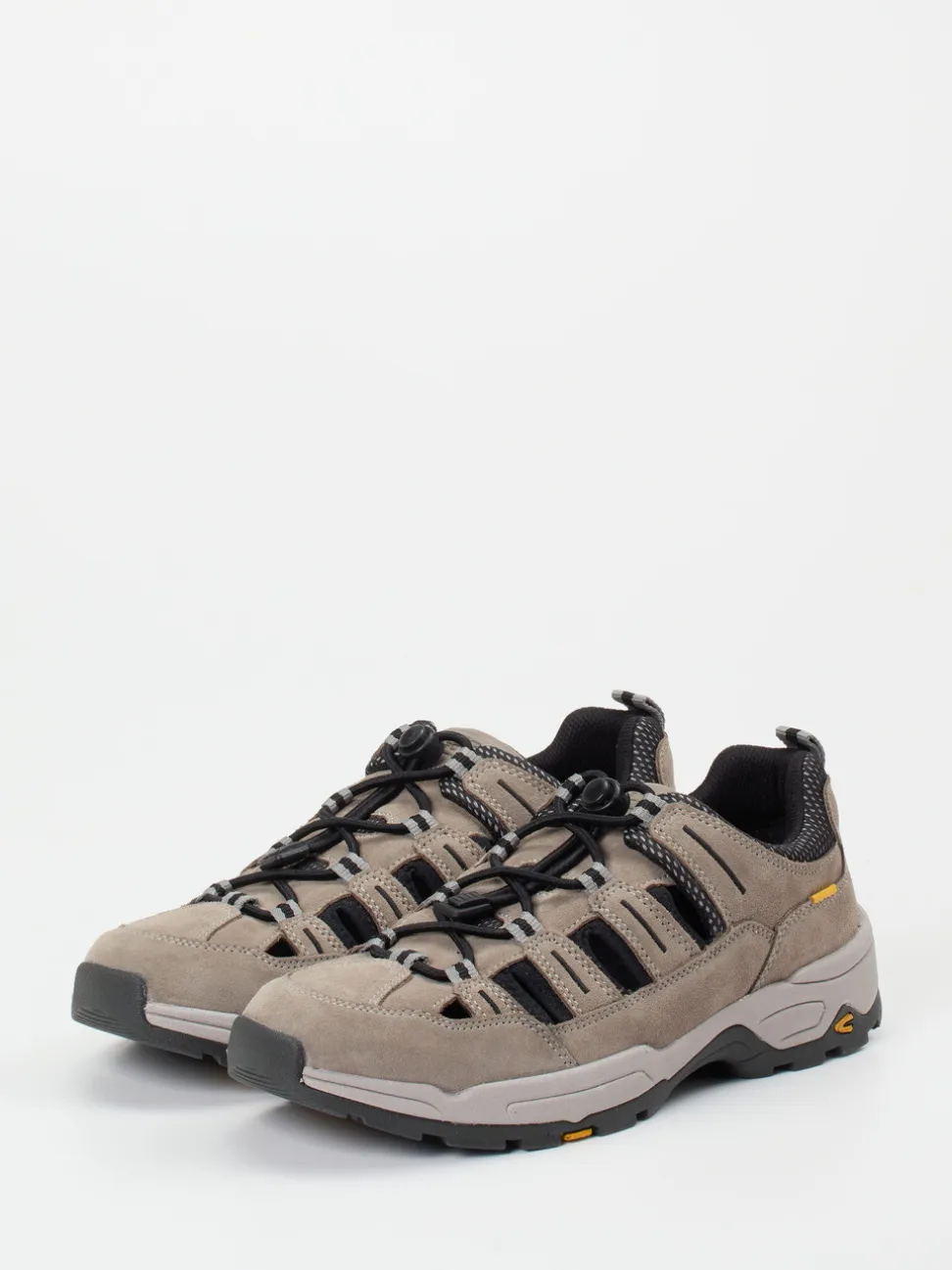 Camel Active – Herrensandale aus Veloursleder grau