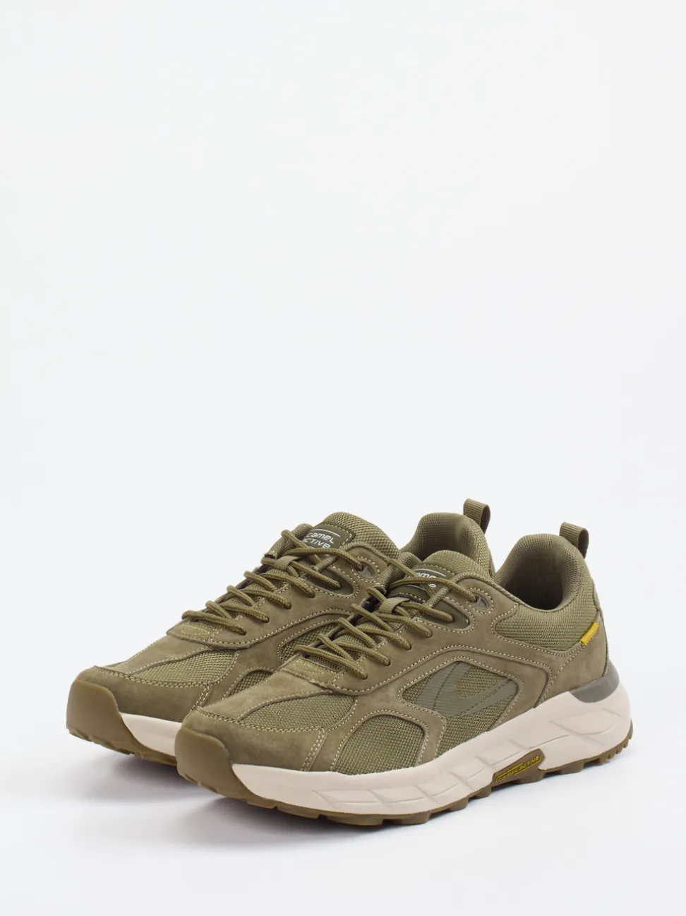 Camel Active – Outdoor-Sneaker aus Nubukleder olivgrün