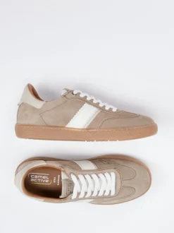 Camel Active – Retro-Sneaker aus Veloursleder Beige