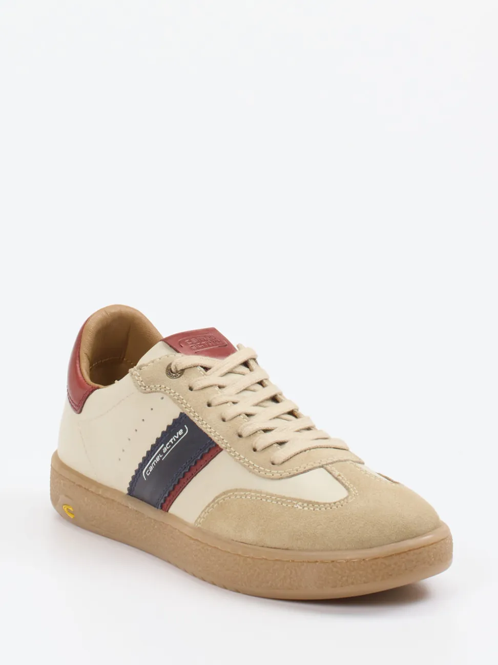 Camel Active – Retro-Sneaker aus Leder in Beige