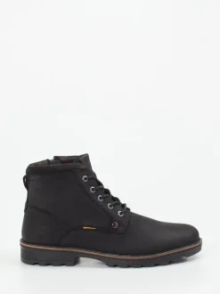 Camel Active – Schnürboots aus Fettleder schwarz