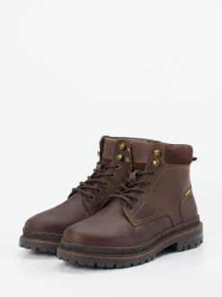 Camel Active – Schnürboots aus Fettleder dunkelbraun