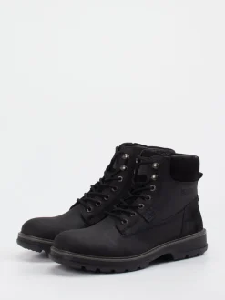 Camel Active – Schnürboots aus Fettleder schwarz