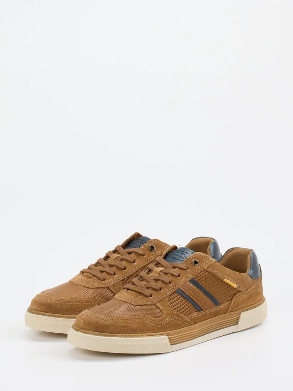Camel Active – Sneaker aus Leder und Mesh cognacbraun