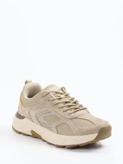 Camel Active – Sneaker aus Nubukleder und Mesh taupe