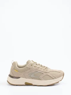 Camel Active – Sneaker aus Nubukleder und Mesh taupe