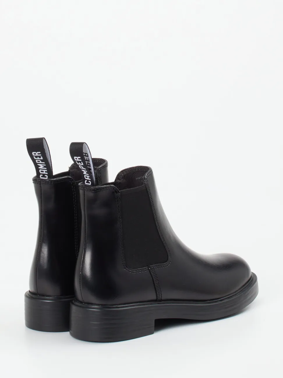 Camper – Chelsea Boots aus Glattleder schwarz