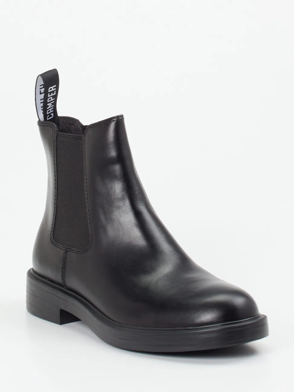 Camper – Chelsea Boots aus Glattleder schwarz
