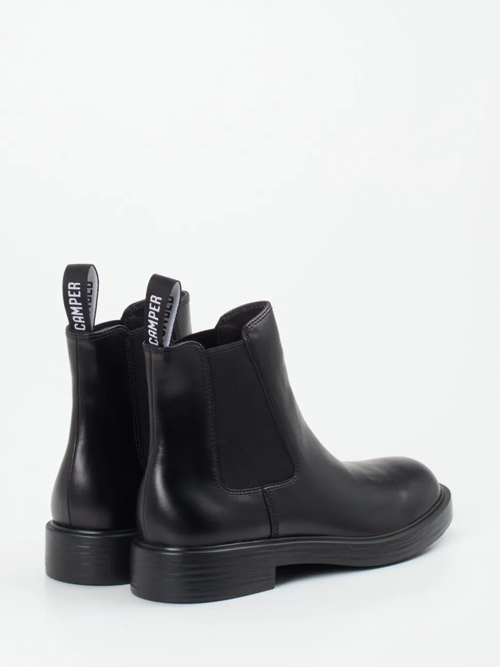 Camper – Chelsea Boots aus Glattleder schwarz