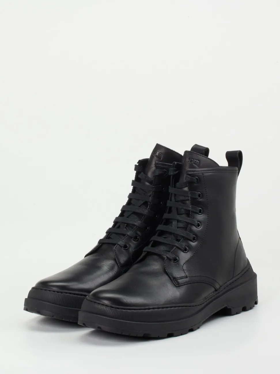 Camper – Combat-Boots aus Kalbleder schwarz