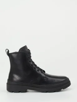 Camper – Combat-Boots aus Kalbleder schwarz