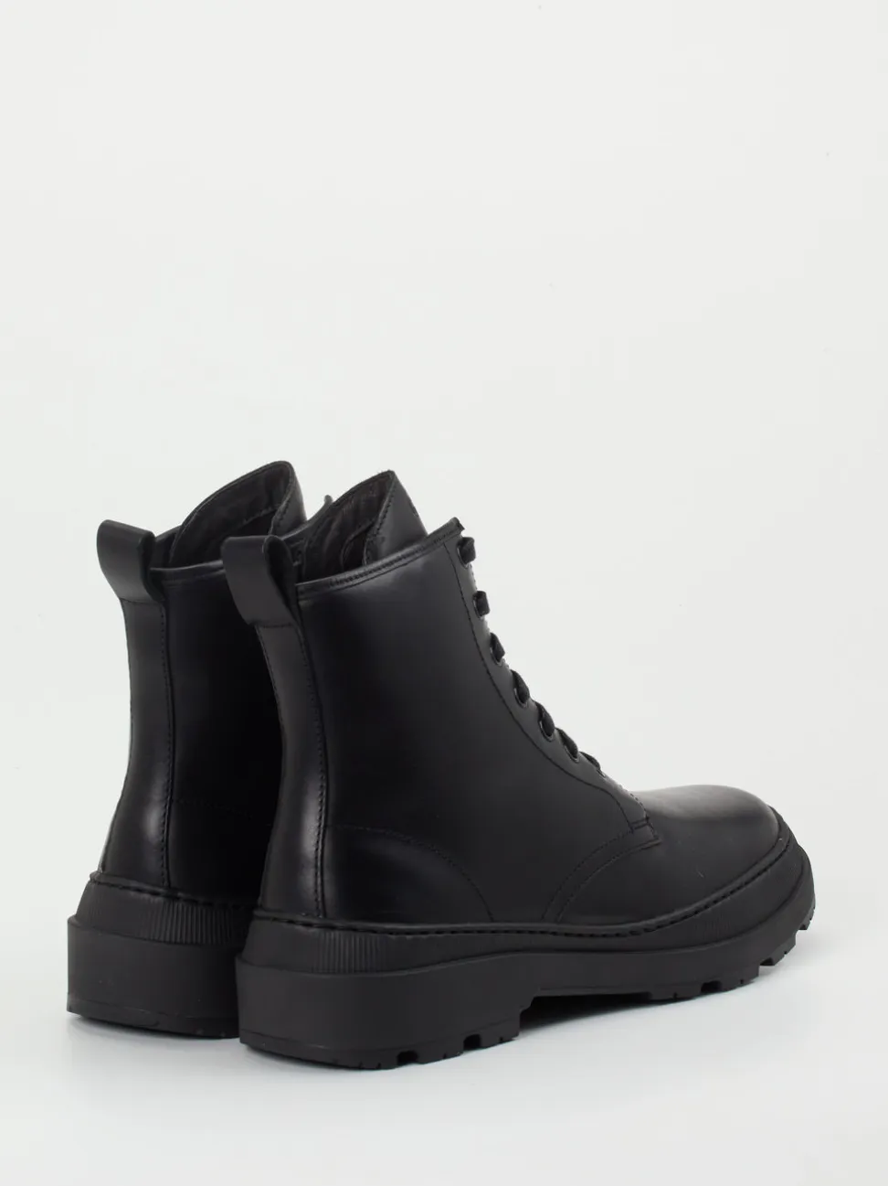 Camper – Combat-Boots aus Kalbleder schwarz