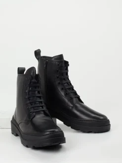 Camper – Combat-Boots aus Kalbleder schwarz
