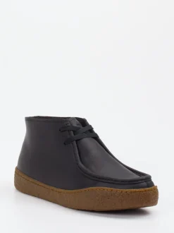 Camper – Desert Boots aus Glattleder schwarz